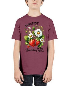 Sweetest Strawberry In The Patch 1598# - strawberry - Youth Tee Unisex