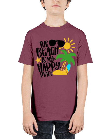 The Beach Is My Happy Place Style 12# - summer - Youth Tee Unisex