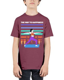 The Way to Happiness 566# - yoga - Youth Tee Unisex