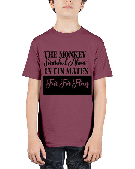 The monkey scratched about in  - monkey - Youth Tee Unisex