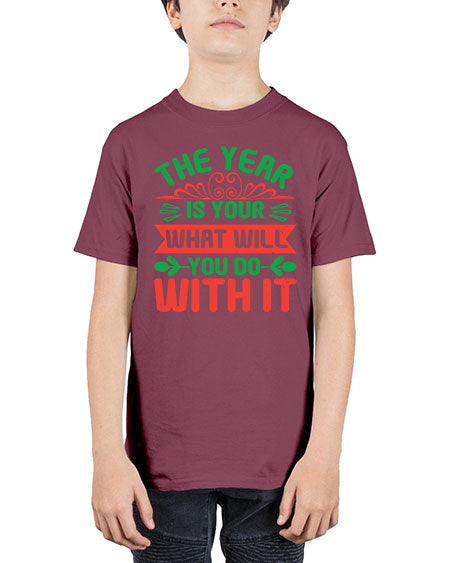 The year is your what will you do with it Style 227# - baby shower - Youth Tee Unisex