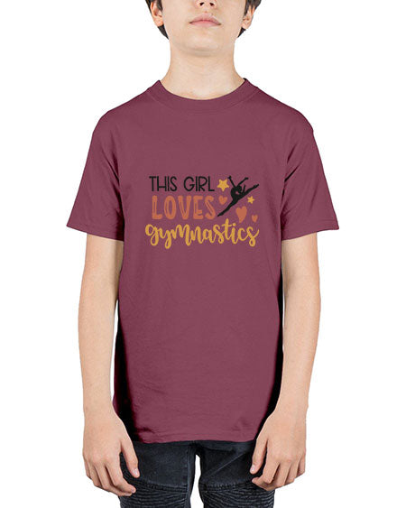 This girl loves gymnastics - cheer - Youth Tee Unisex