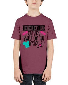 Tough On The Outside Sweet On The Inside Style Style 1581# - nurse - Youth Tee Unisex
