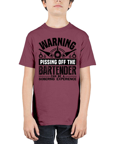Warning Style 462# - bartender - Youth Tee Unisex