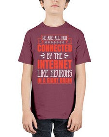 We are all now connected by the internet like neurons in a giant brain 42# - internet - Youth Tee Unisex