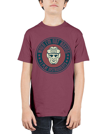 When Im not boxing I play instruments 1754# - boxing - Youth Tee Unisex