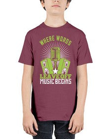 Where words leave off music begins 45# - dance2 - Youth Tee Unisex