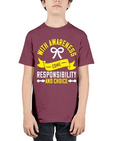 With awareness come responsibility and choice Style 5# - Self awareness - Youth Tee Unisex