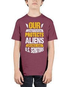 Your constituion protects aliens and drunks 49# - ufo - Youth Tee Unisex