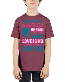 Youve got to learn to leave the table when loves no longer being served Style 41# - black afro - Youth Tee Unisex