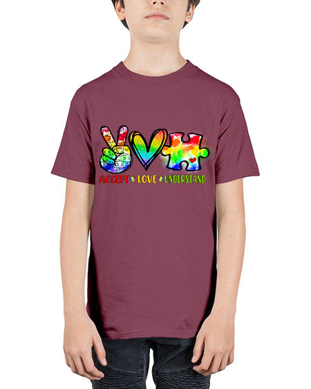 accept love understand - autism - Youth Tee Unisex