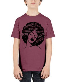 afro lady with words 24# - black girls or women - Youth Tee Unisex