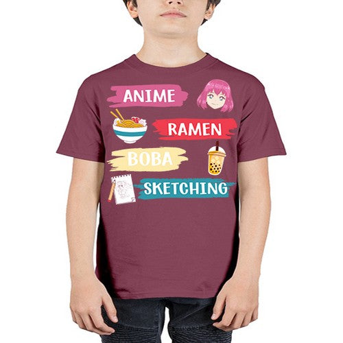 anime ramen boba sketching212# - anime - Youth Tee Unisex
