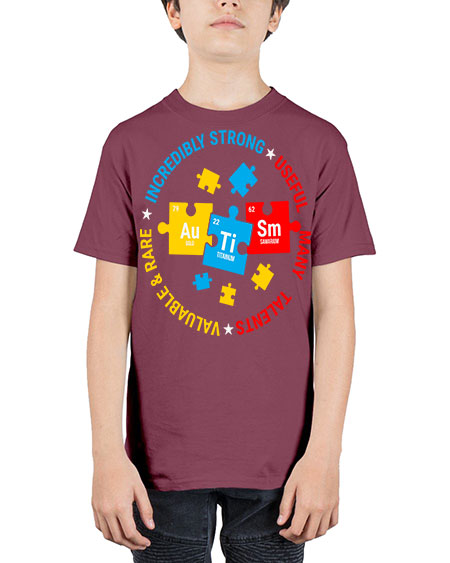 autism elements periodic table awareness 19# - autism - Youth Tee Unisex