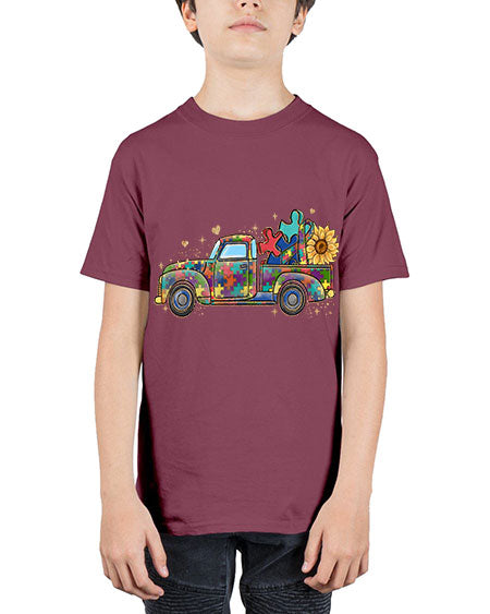 autism pick up truck - autism - Youth Tee Unisex