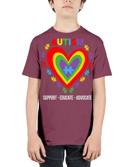 autism support educate 55# - autism - Youth Tee Unisex