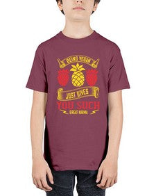 being vegan just gives you such great karma 53# - vegan - Youth Tee Unisex