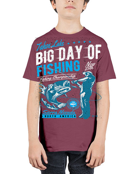 big day of fishing cs 65# - shark-fish - Youth Tee Unisex