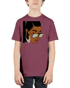 black afro 42# - black girls or women - Youth Tee Unisex