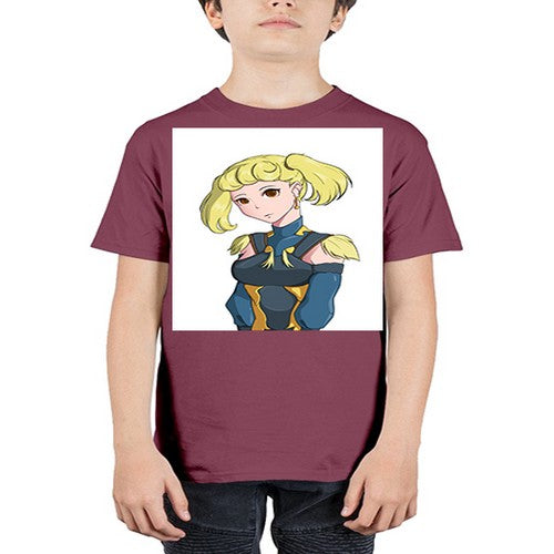 blonde girl wearing royal dress 30# - anime - Youth Tee Unisex
