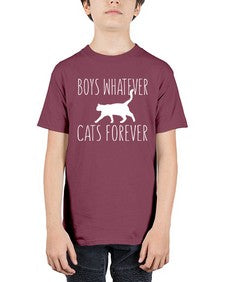 boys whatever cats forever - cats - Youth Tee Unisex