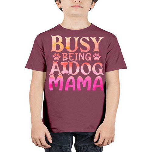 busy being a dog mama 67# - dogs - Youth Tee Unisex