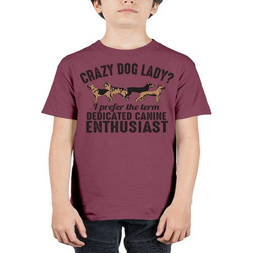 crazy dog lady - dogs - Youth Tee Unisex