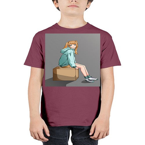 cute casual girl using jacket 49# - anime - Youth Tee Unisex