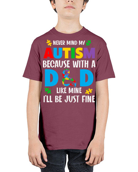 dad autism never mind my 75# - autism - Youth Tee Unisex