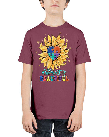 different is beautiful - autism - Youth Tee Unisex
