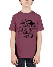 dont make me flip my witch switch 44# - witch - Youth Tee Unisex