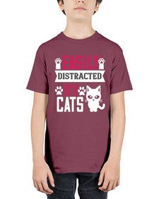 easily distracted by cats Style 47# - cats - Youth Tee Unisex