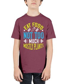 eat food not too much mostly plants 157# - vegan - Youth Tee Unisex