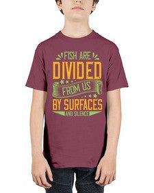 fish are divided from us by surfaces and silence 975# - vegan - Youth Tee Unisex