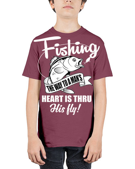 fishing 24# - shark-fish - Youth Tee Unisex