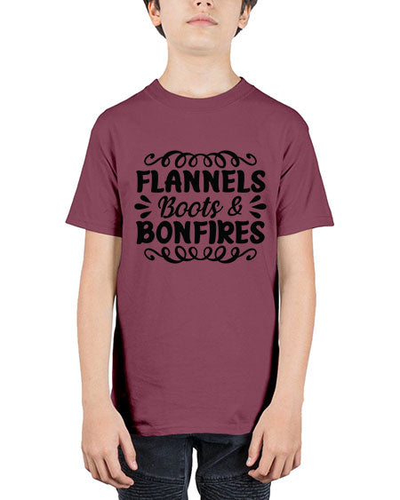 flannels boots bonfires 89# -  fashion - Youth Tee Unisex