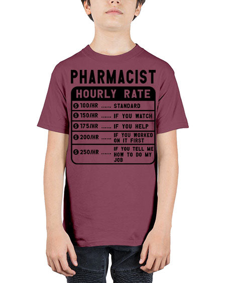 funny pharmacist hourly rate 808# - pharmacist - Youth Tee Unisex