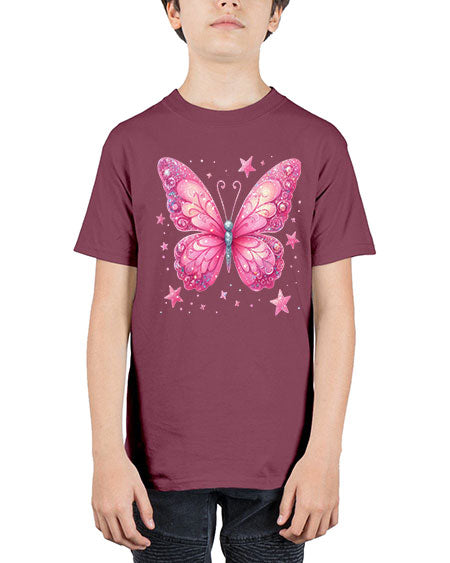 glitter butterfly 16# - butterfly - Youth Tee Unisex