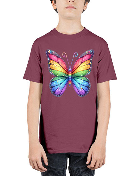 glitter butterfly 19# - butterfly - Youth Tee Unisex