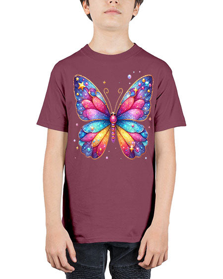 glitter butterfly 20# - butterfly - Youth Tee Unisex