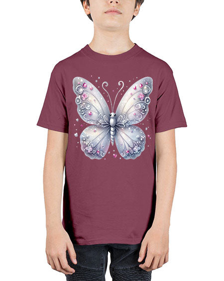 glitter butterfly 21# - butterfly - Youth Tee Unisex