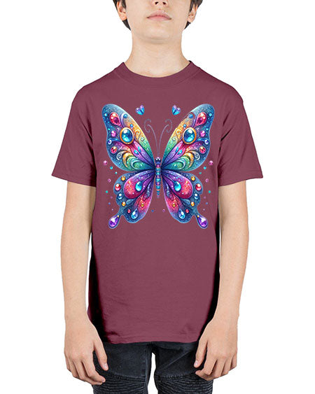 glitter butterfly 22# - butterfly - Youth Tee Unisex