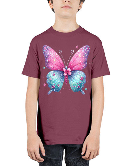 glitter butterfly 7# - butterfly - Youth Tee Unisex