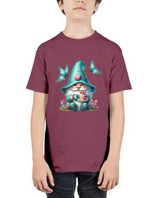 gnome with butterfly 14# - gnome - Youth Tee Unisex