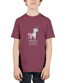 happiness is believing in unicorns 159# - unicorn - Youth Tee Unisex