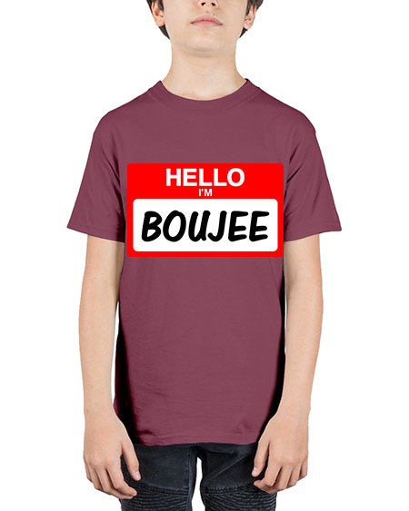 hello im boujee 131# - black words and phrases - Youth Tee Unisex