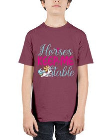 horses keep me stable 170# - unicorn - Youth Tee Unisex