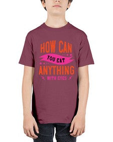 how can you eat anything with eyes 1064# - vegan - Youth Tee Unisex