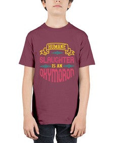 humane slaughter is an oxymoron 194# - vegan - Youth Tee Unisex