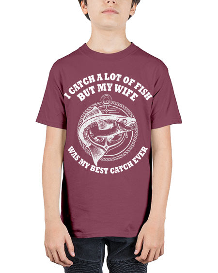 i catch a lot of fish 85# - shark-fish - Youth Tee Unisex